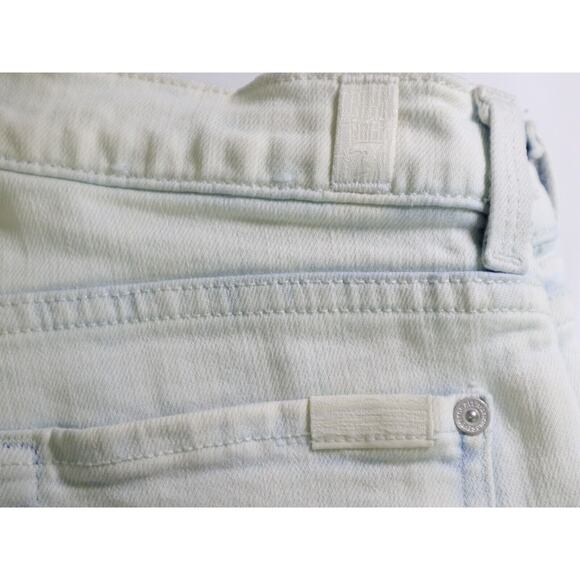 7 For All Mankind Size 27 High Waist Ankle Skinny Jeans Ocean White - Picture 12 of 12